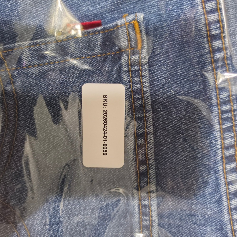 Levis 505 Regular Fit Stretch Jeans Mens 38x30 Medium Wash Blue Straight Leg NWT - Picture 11 of 11